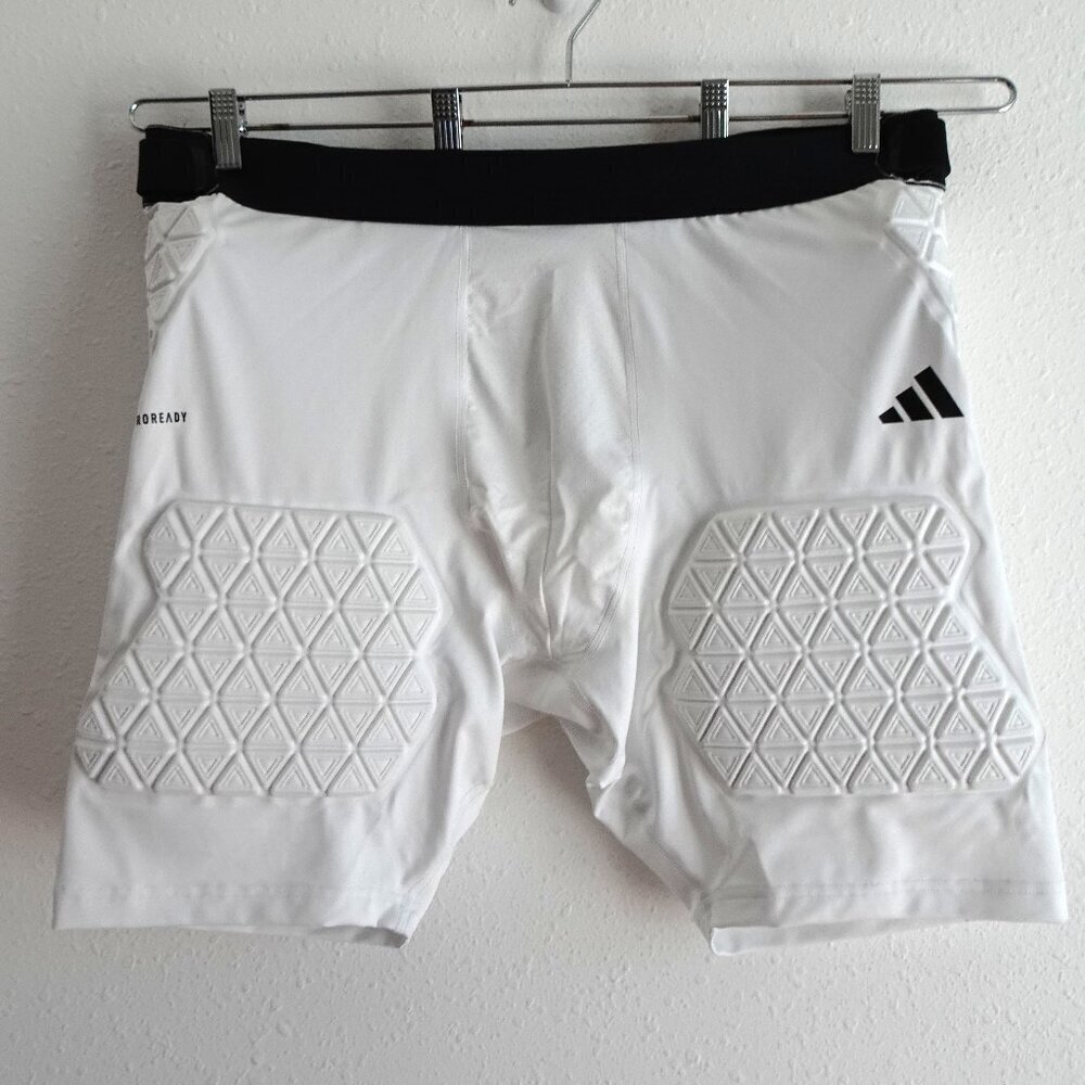 Adidas Padded Football Shorts Men's Size 3XL White Aeroready Basketball IM3608